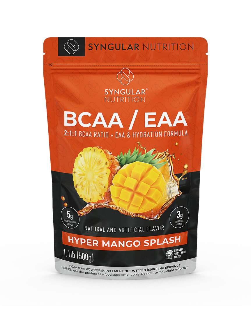 BCAA/ EAA 2:1:1 - Hyper Mango Splash 1.1lb (40 servings) - Syngular Nutrition