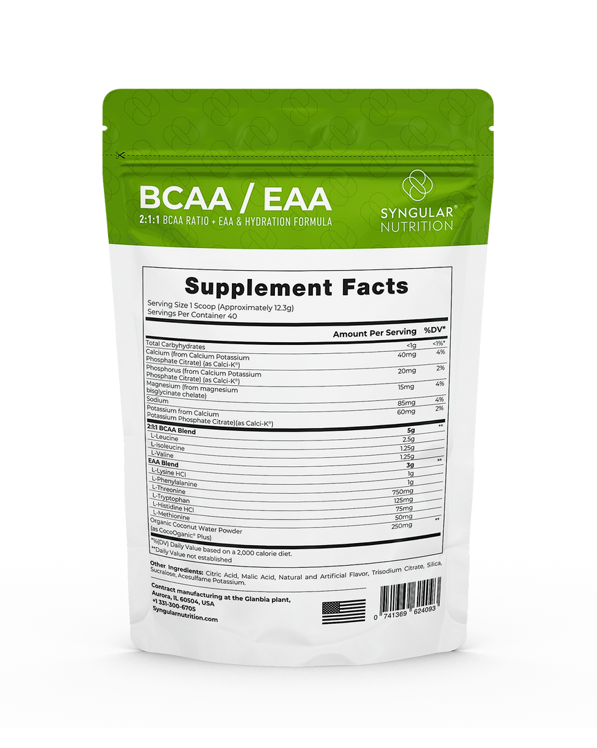 BCAA/ EAA 2:1:1 - Razz Lime Pop 1.1lb (40 servings) - Syngular Nutrition