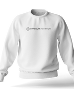 Load image into Gallery viewer, Sweatshirt (white) One-Line logo - Syngular Nutrition
