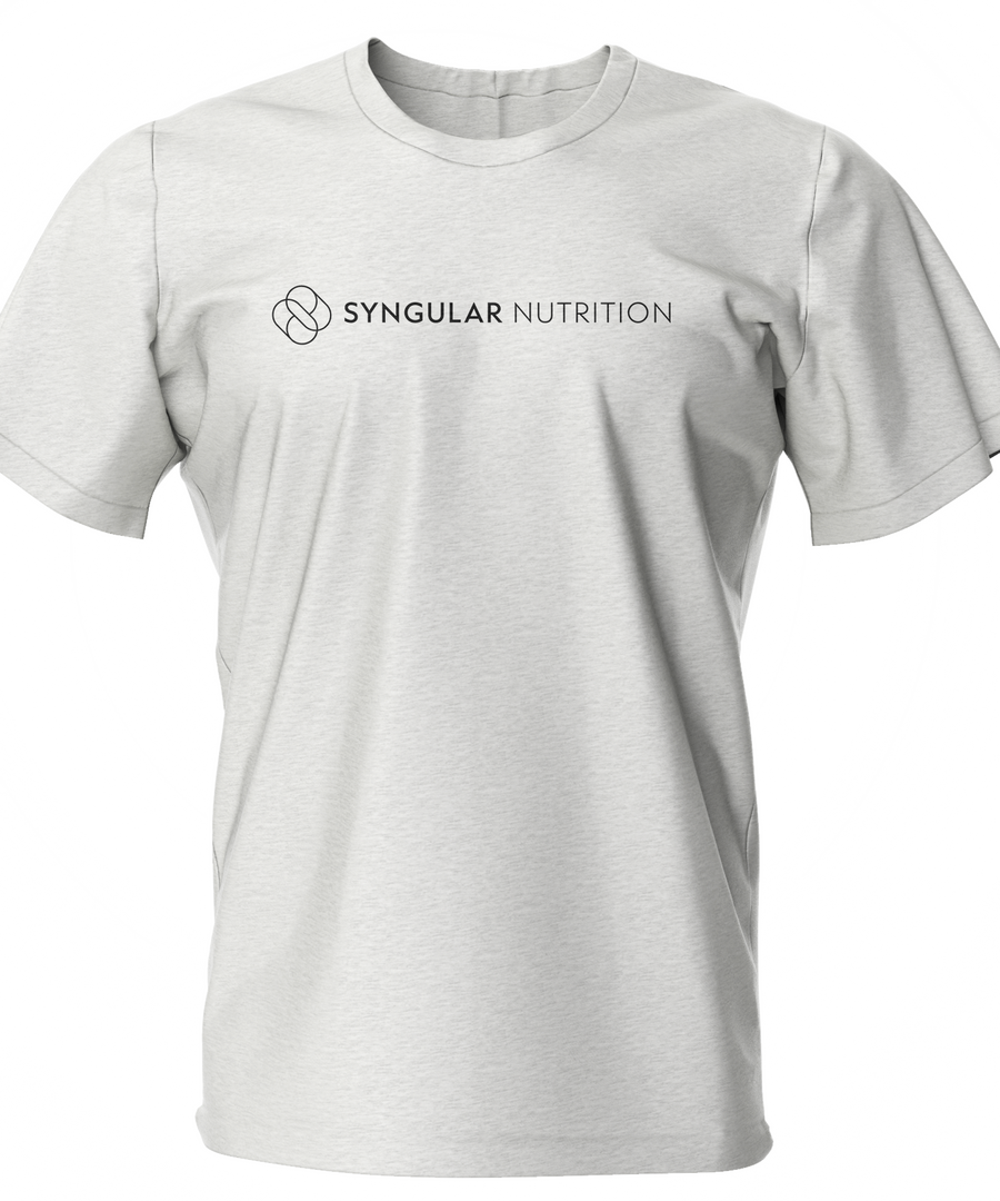T-shirt (White) One-Line Logo – Syngular Nutrition
