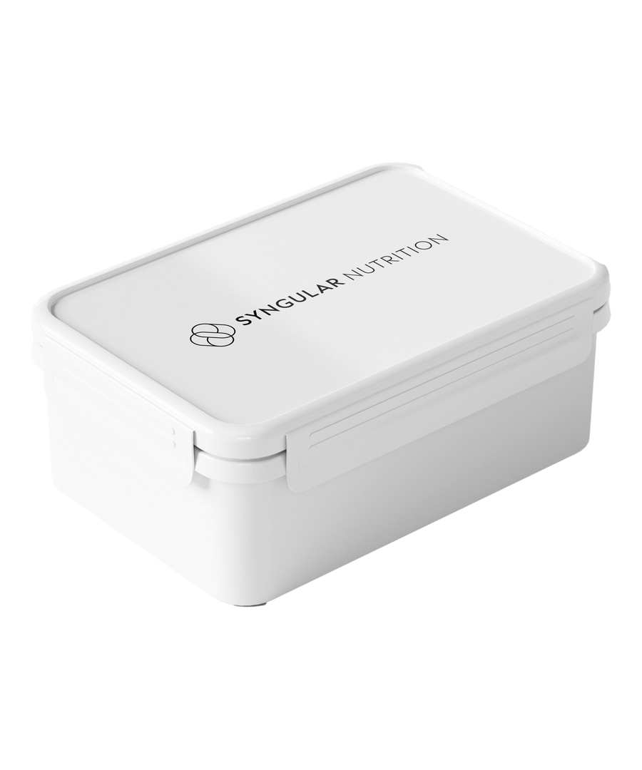 White Plastic Lunchbox – Syngular Nutrition
