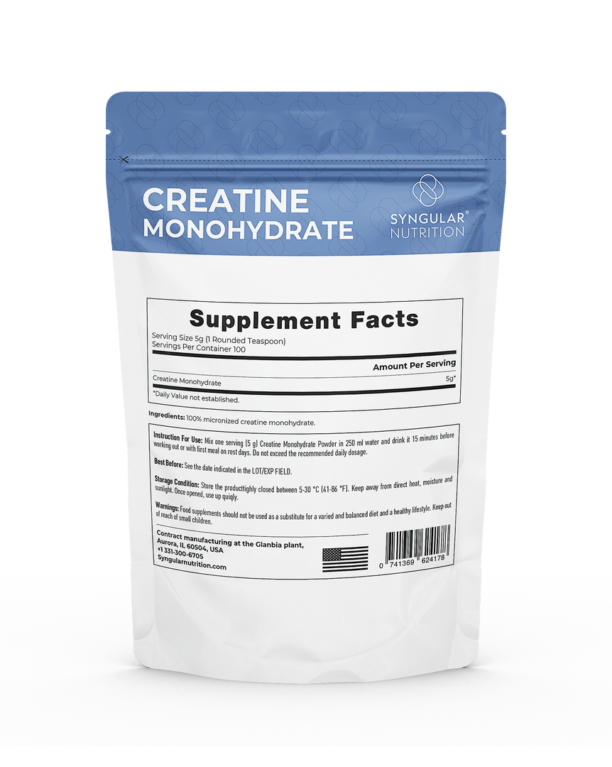 Creatine Monohydrate – 500g (100 Servings) – Syngular Nutrition