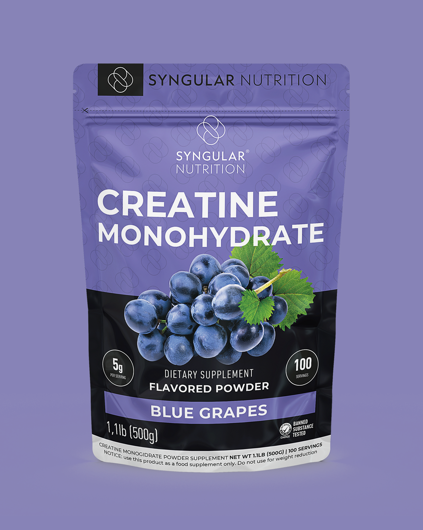 Creatine Monohydrate – Blue Grapes 500g (100 Servings) – Syngular Nutrition