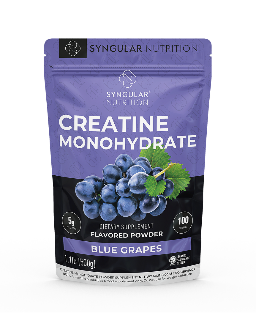 Creatine Monohydrate – Blue Grapes 500g (100 Servings) – Syngular Nutrition