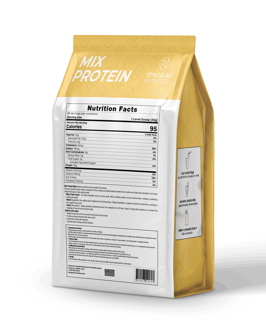 Mix Protein - Banana 5lb (65 servings)  Syngular Nutrition