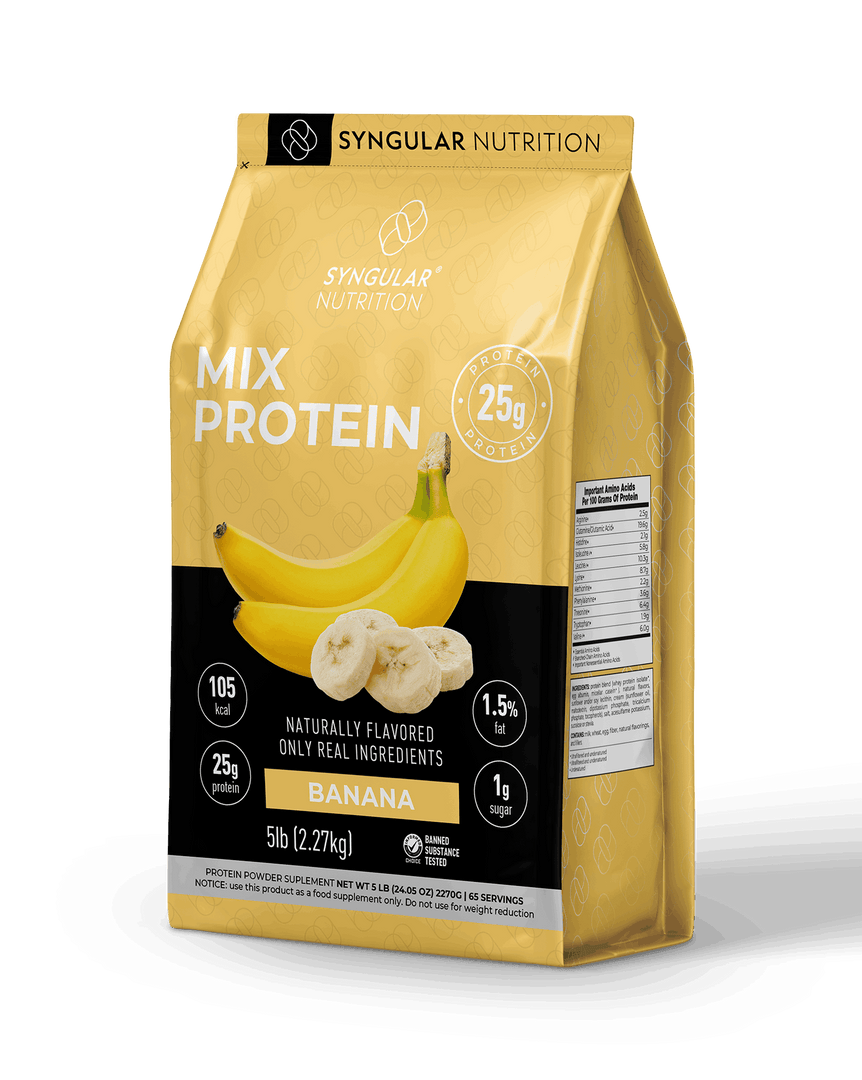 Mix Protein - Banana 5lb (65 servings)  Syngular Nutrition