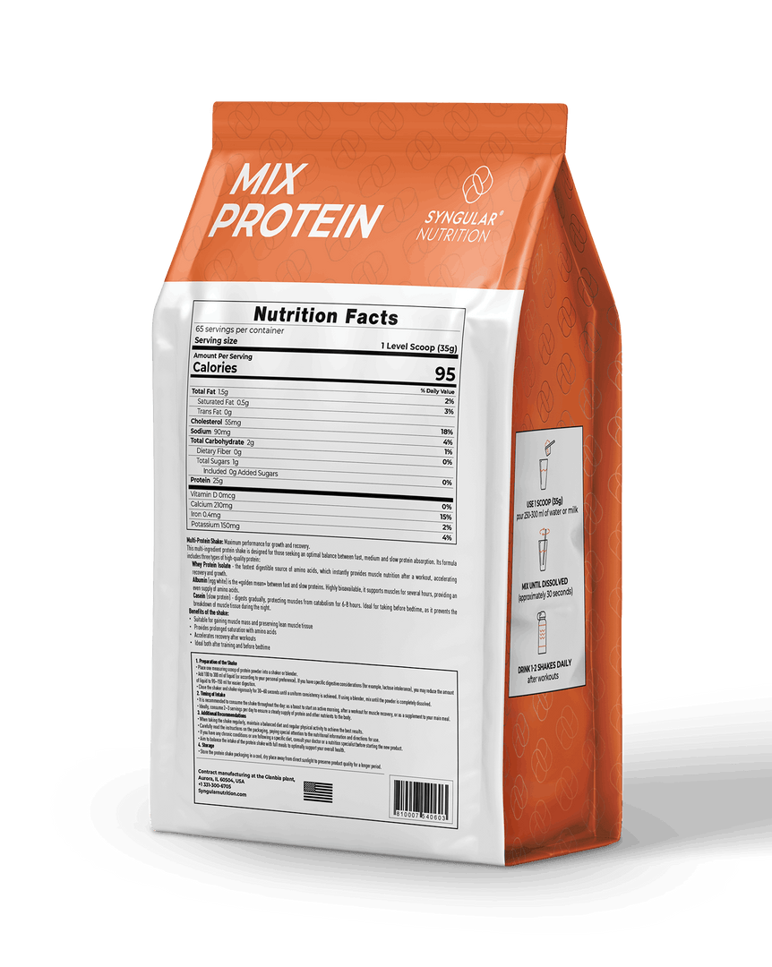Mix Protein - Mango 5lb (65 servings)  Syngular Nutrition