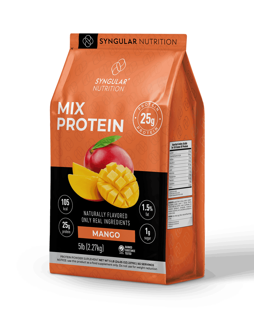 Mix Protein - Mango 5lb (65 servings)  Syngular Nutrition
