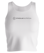 Load image into Gallery viewer, Female Top and Leggings – One Line Logo (White) – Syngular Nutrition
