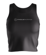 Load image into Gallery viewer, Female Top and Leggings – One Line Logo (Black) – Syngular Nutrition
